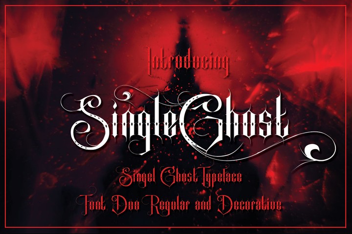 Beispiel einer Single Ghost-Schriftart